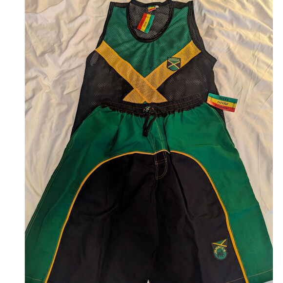 Roots Rasta Reggae Other - Jamaica Mesh Tank Top Short Set Medium Men's NWT Roots Rasta Reggae Originals